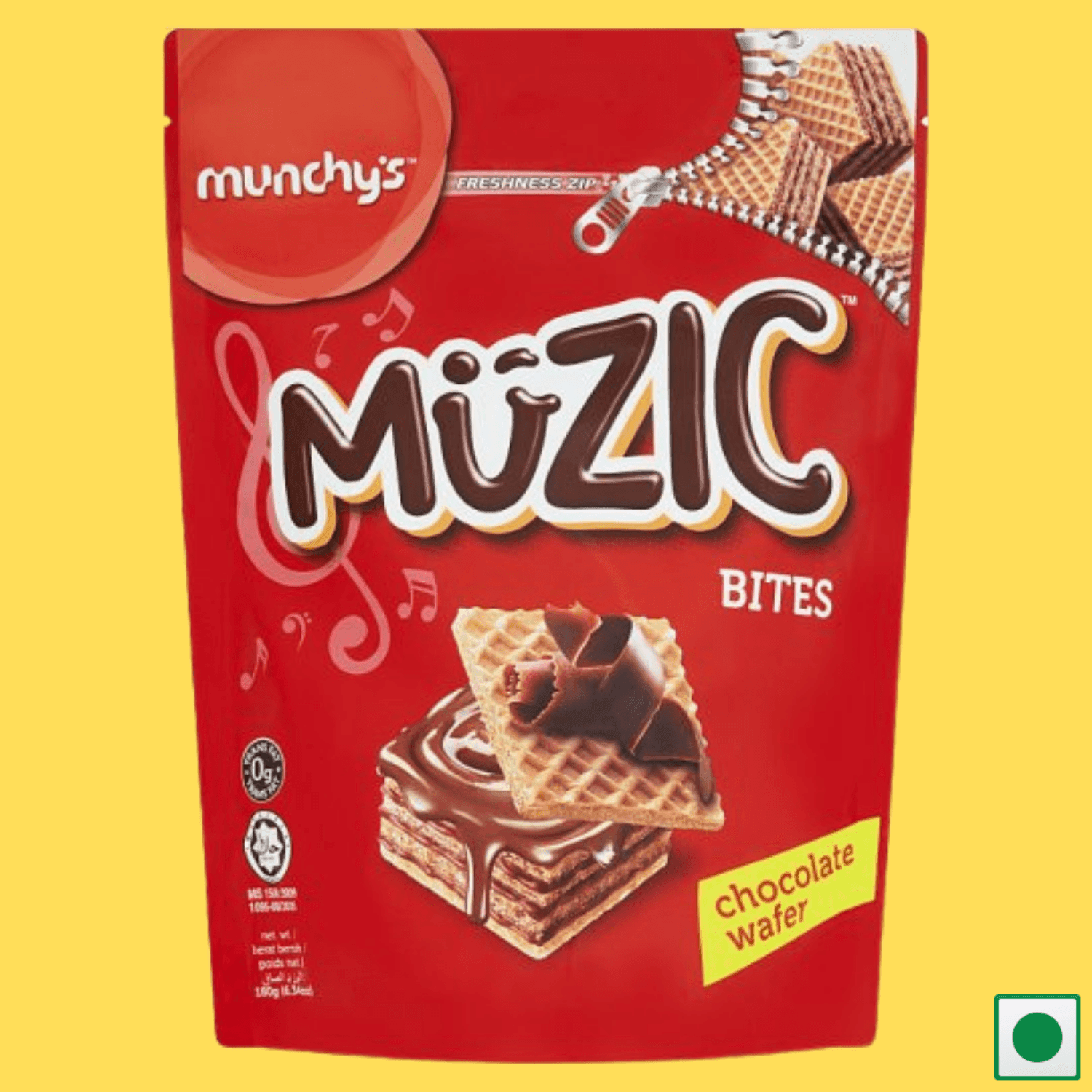 Munchy's Muzic Bites-Chocolate Wafer, 180g (Imported) - Super 7 Mart