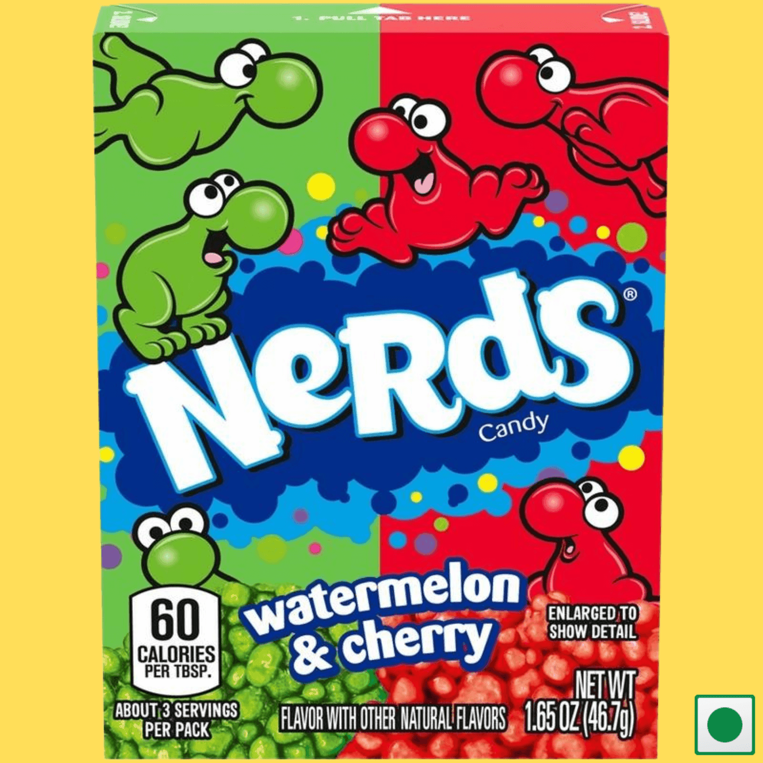 Nerds Watermelon & Cherry Candy, 46.7g (Imported) - Super 7 Mart