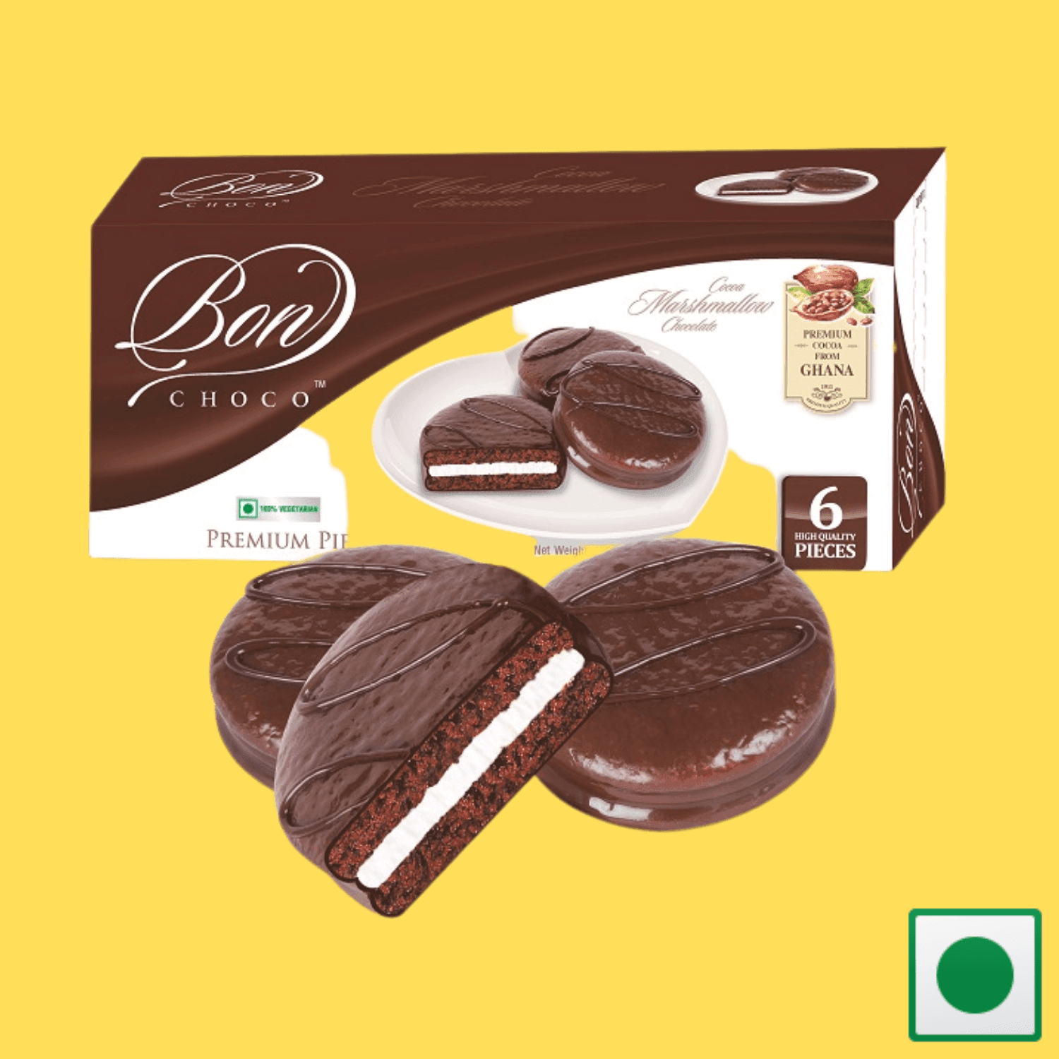 Phaner Bon Choco Premium Pie 6 packs 150g (IMPORTED) - Super 7 Mart