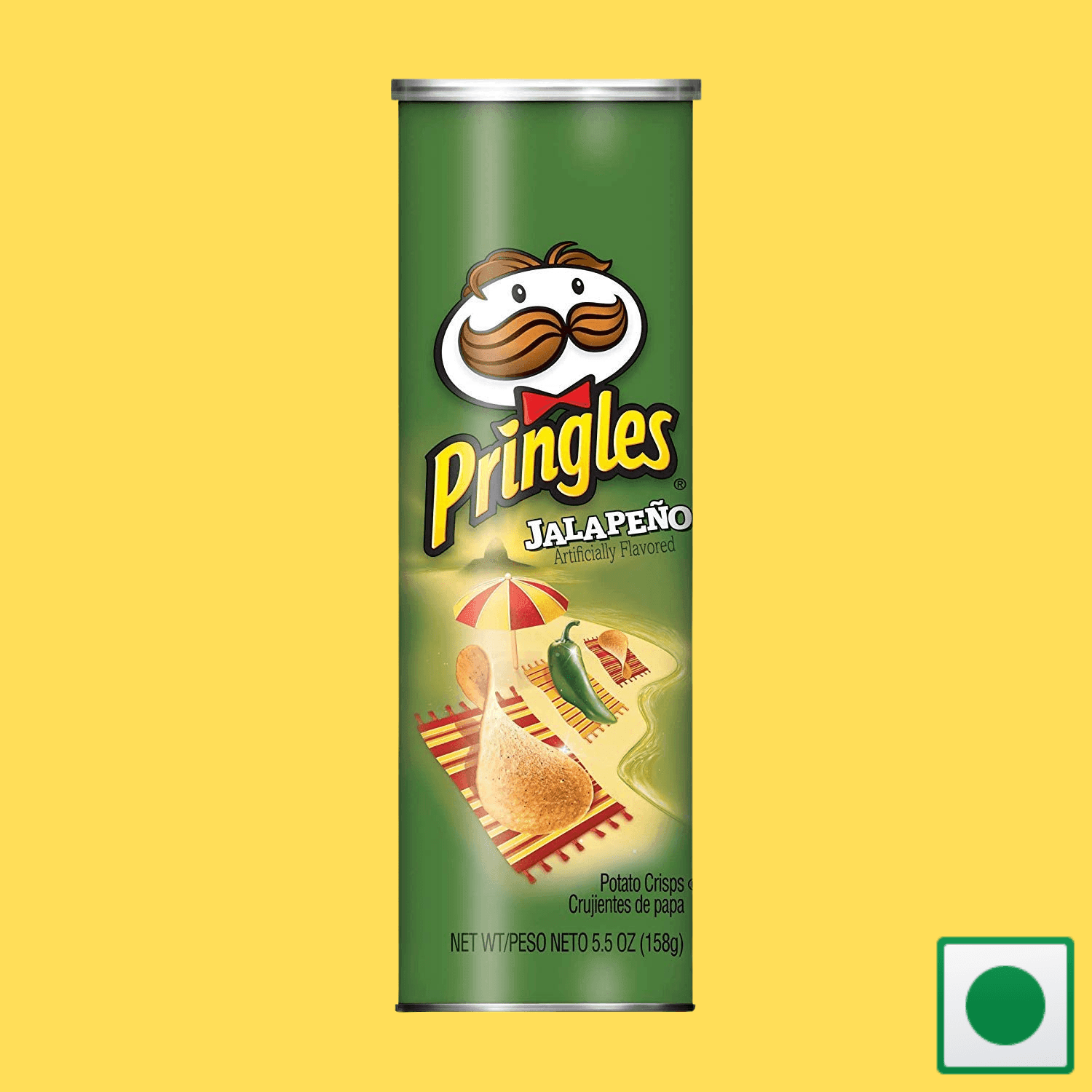 Pringles Jalapeno Potato Crisps, 158g (IMPORTED) - Super 7 Mart
