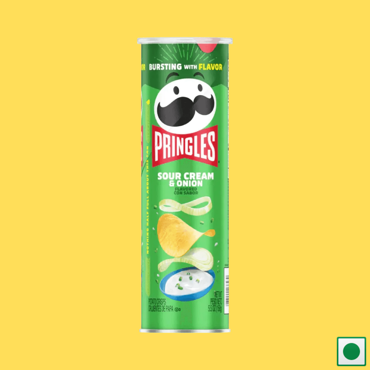 Pringles® Sour Cream & Onion Crisps, 158g (Imported) - Super 7 Mart