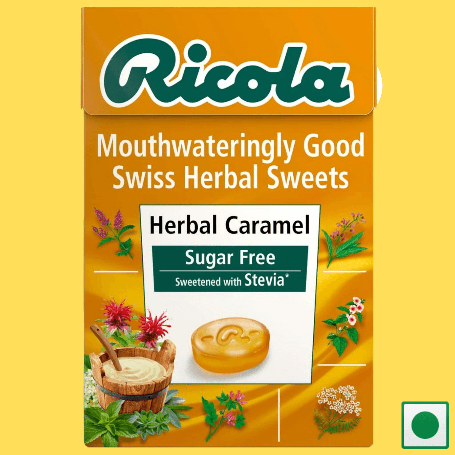 Ricola Caramel Sugar Free Swiss Herbal Sweets, Herb Drops,45g (Imported) - Super 7 Mart