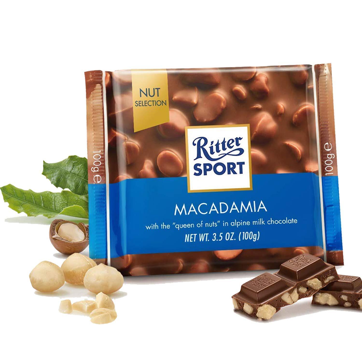 Ritter Sport Milk Chocolate with Macadamia Nuts 100 g(Imported) - Super 7 Mart
