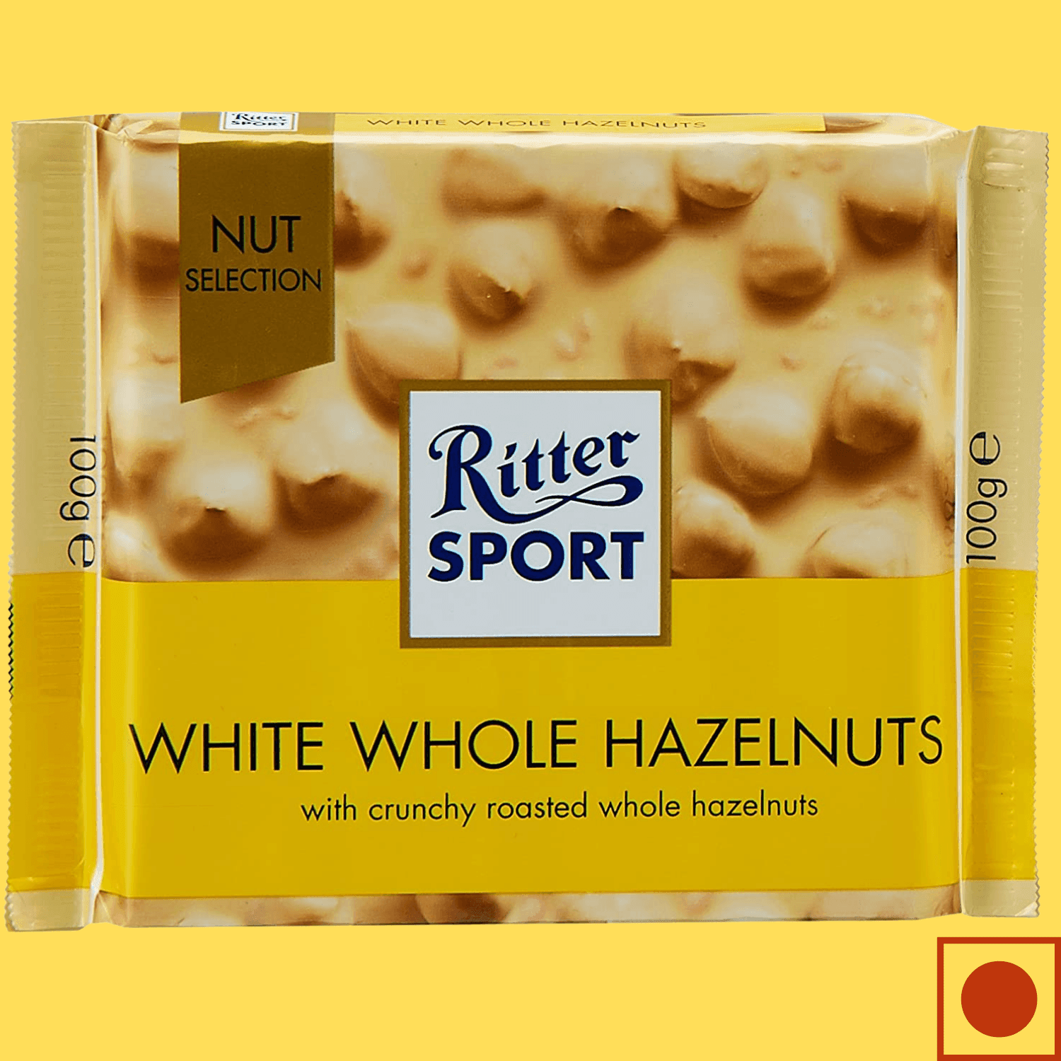 RITTER SPORT WHITE WHOLE HAZELNUTS 100g(Imported) - Super 7 Mart