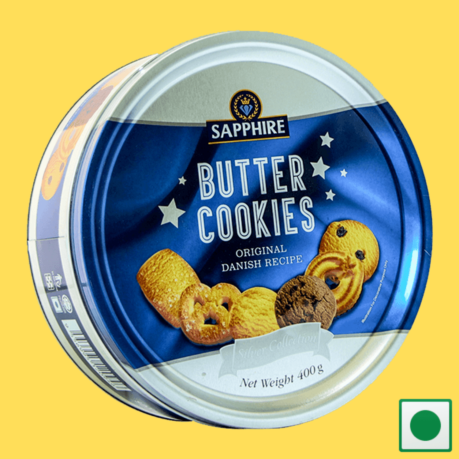 Sapphire Butter Cookies, Silver Collection, 400g (Imported) - Super 7 Mart