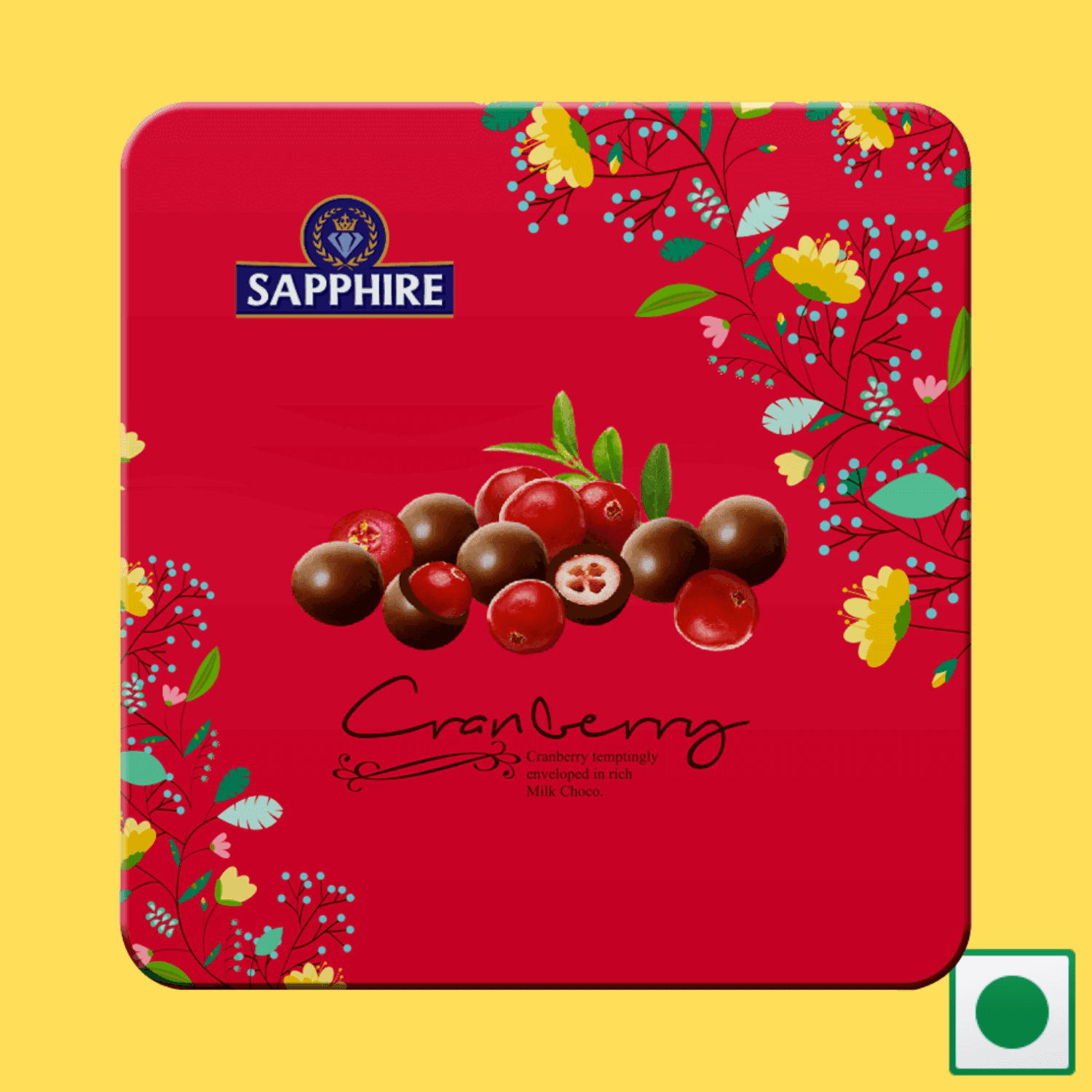Sapphire Chocolate Coated Nuts, Cranberry, 200g - Super 7 Mart