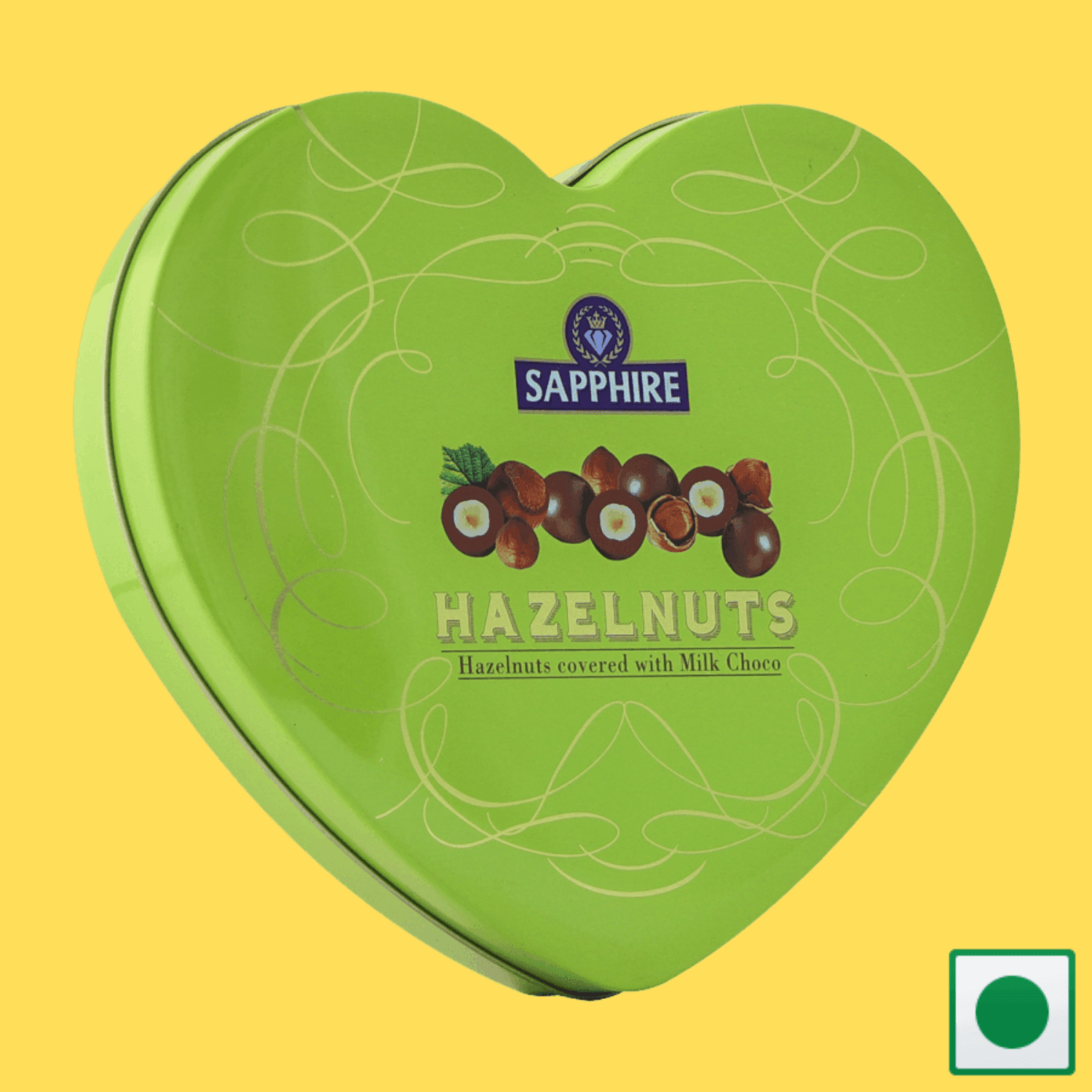 Sapphire Heart Tin Hazelnut, 160g (Imported) - Super 7 Mart