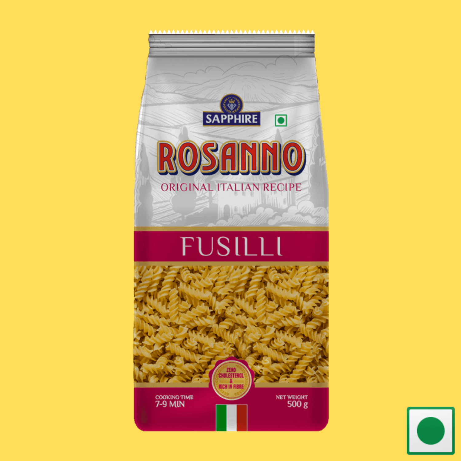 Sapphire Rosanno Fusilli Pasta, 500g (Imported) - Super 7 Mart
