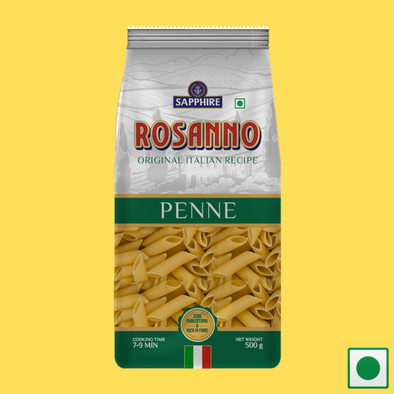 Sapphire Rosanno Penne Pasta, 500g (Imported) - Super 7 Mart
