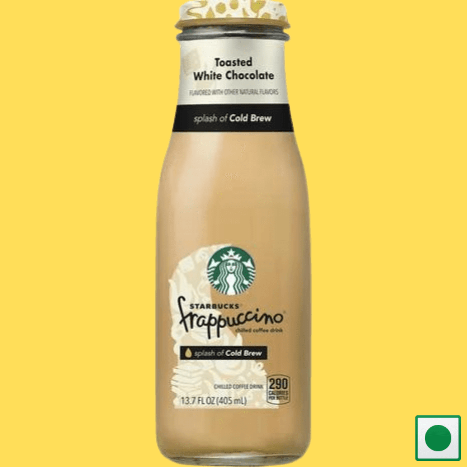Starbucks Frappuccino Toasted White Chocolate with Cold Brew Iced Coffee Drink, 405ml (Imported) - Super 7 Mart