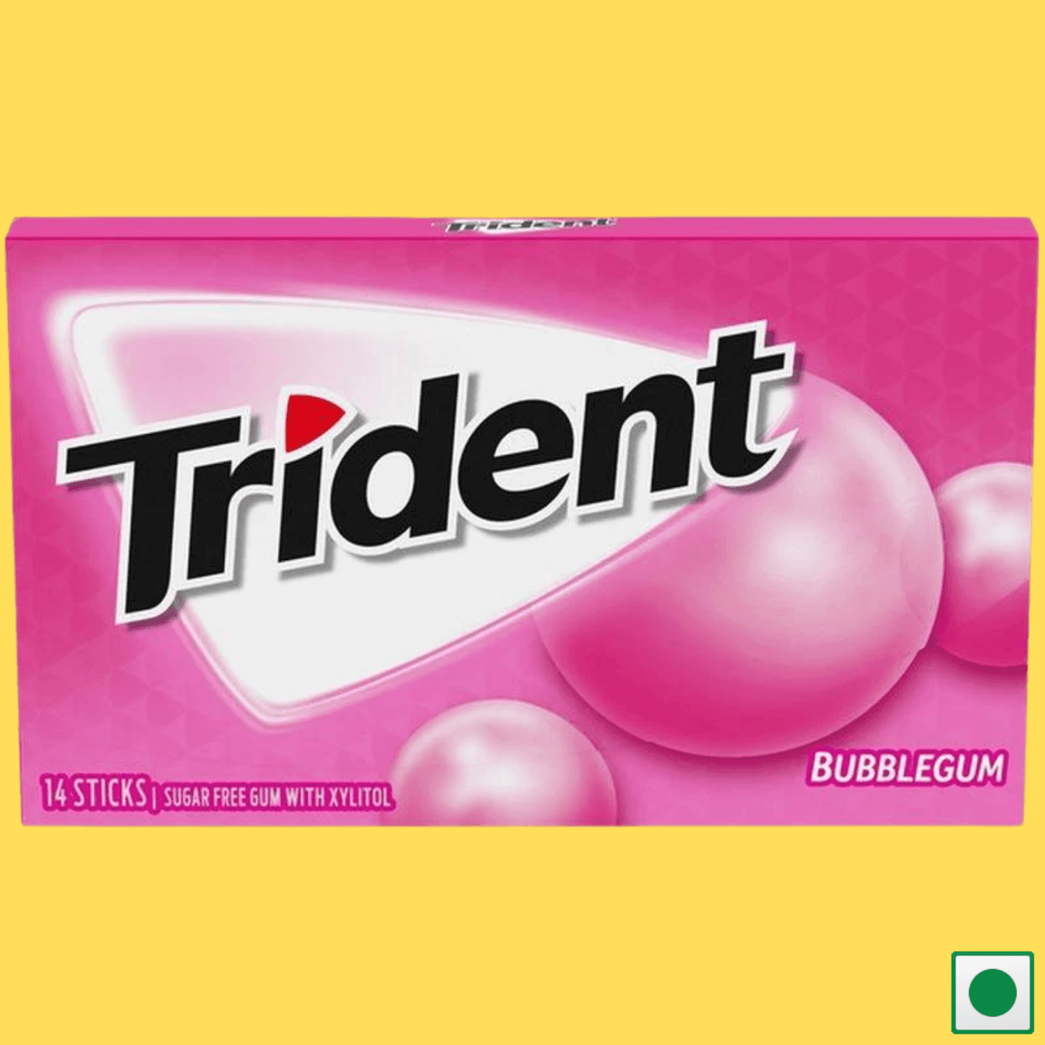 Trident Sugar Free Chewing Gum Bubblegum, 14 Sticks (Imported) - Super 7 Mart