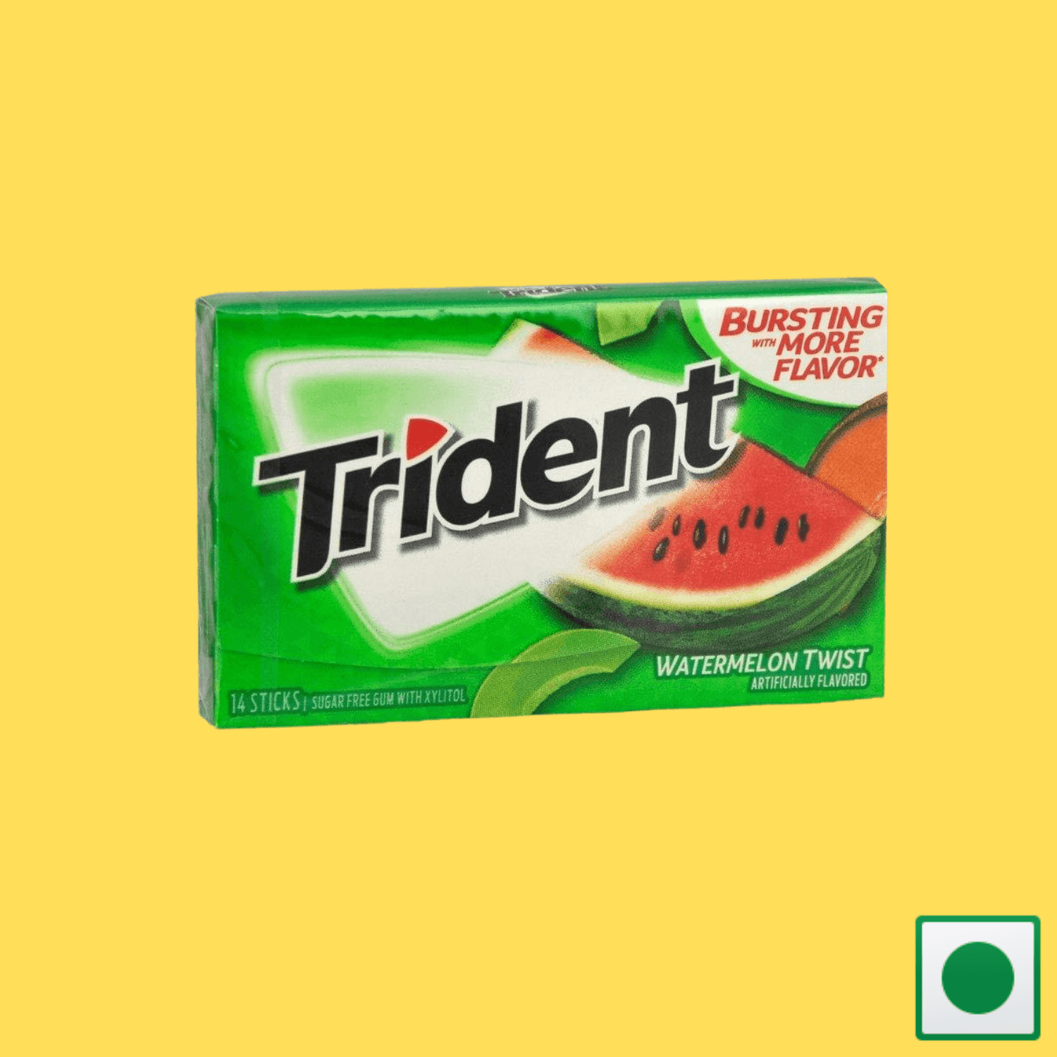 Trident Sugar Free Chewing Gum Watermelon Twist, 14 Sticks (Imported) - Super 7 Mart