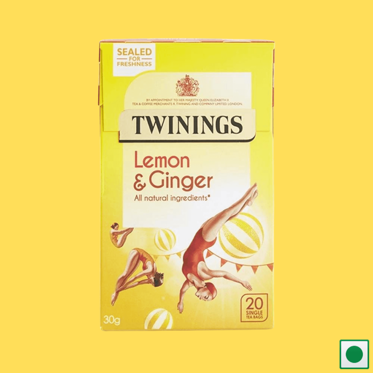 Twinings Lemon & Ginger-20 Tea Bags, 30g (Imported) - Super 7 Mart