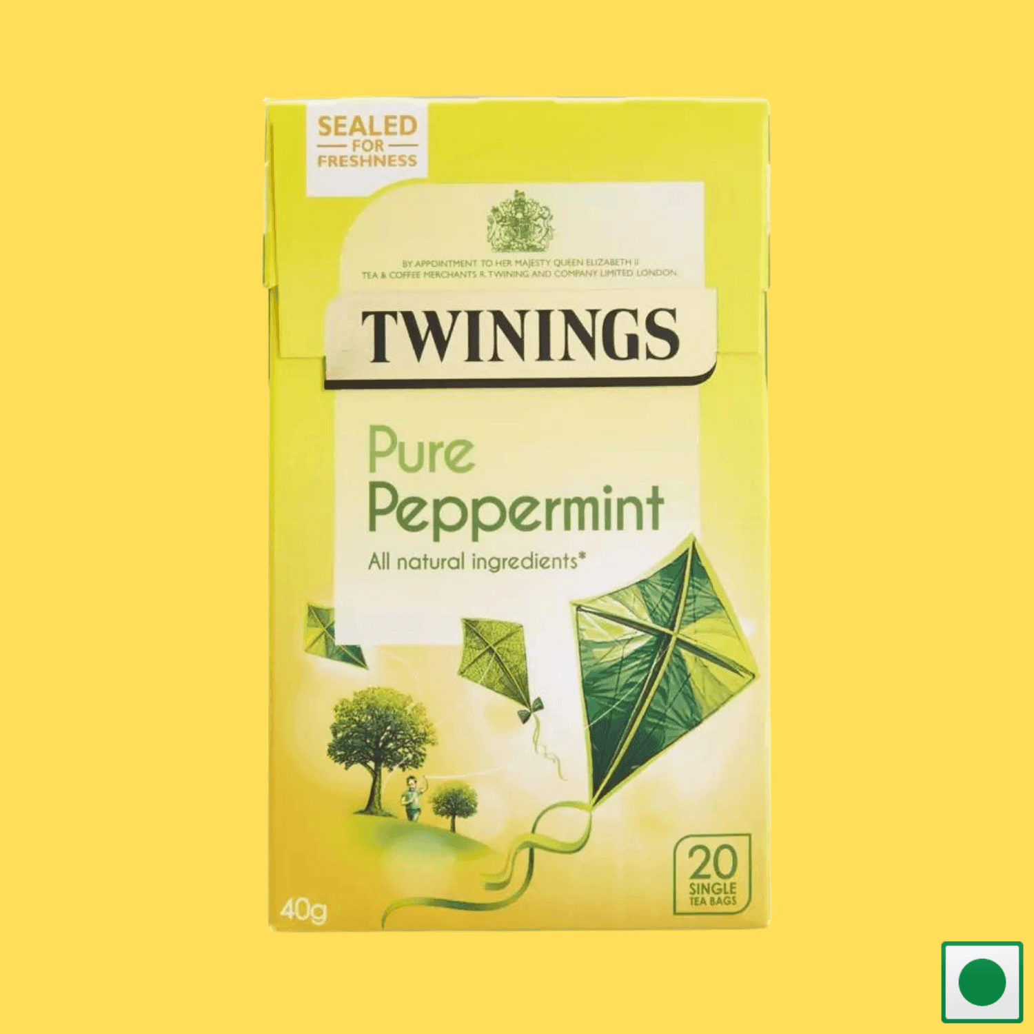 Twinings Pure Peppermint-20 Tea Bags, 40g (Imported) - Super 7 Mart